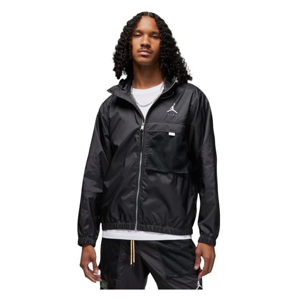 Rare Nike Jordan Jumman Statement Jacket Windbreaker Nylon Black Medium